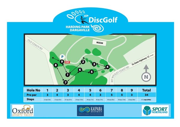 Disc golf map